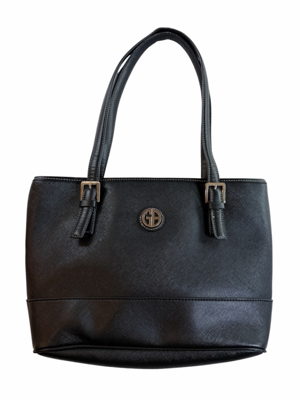 Giani Bernini Black Saffiano‎ Tote with Signature Emblem